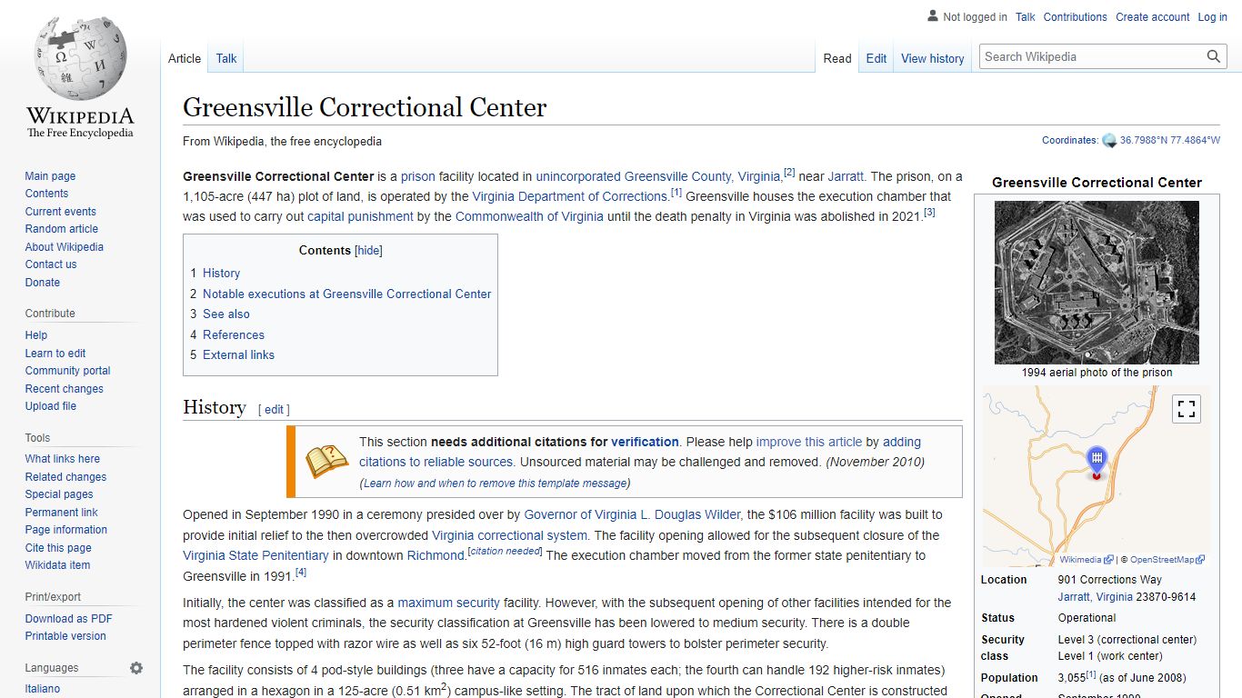 Greensville Correctional Center - Wikipedia